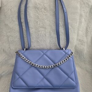 a new day Light Blue Quilted Shoulder Bag